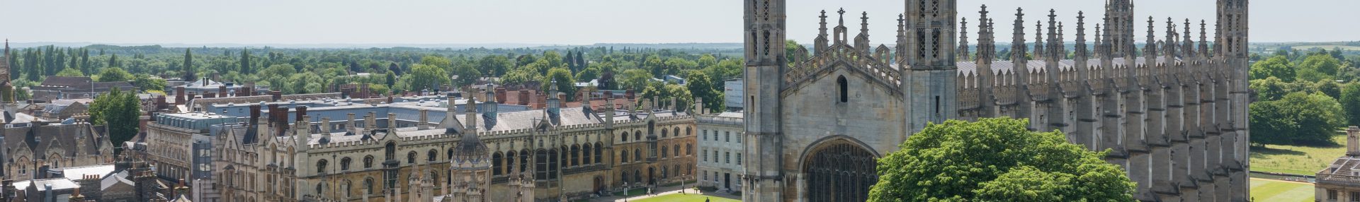 Aerial view of King's College and cityscape